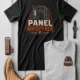 Funny Electrician Tee - "Panel Whisperer" Electrical Worker T-Shirt — black t-shirt, flat-lay product photo | Pressure Tested Co