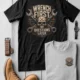 Wrench First Tee — "Wrench First, Questions Later" Mechanic Skull T-Shirt — black t-shirt, flat-lay product photo | Pressure Tested Co