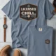 Funny HVAC Tee - "Licensed To Chill" HVAC Technician T-Shirt — blue-jean t-shirt, flat-lay product photo | Pressure Tested Co