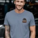 Funny Electrician Tee - "Panel Whisperer" Electrical Worker T-Shirt — blue-jean t-shirt, model photo | Pressure Tested Co