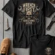 Wrench First Tee — "Wrench First, Questions Later" Mechanic Skull T-Shirt — brown t-shirt, flat-lay product photo | Pressure Tested Co