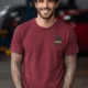 Funny Electrician Tee - "Panel Whisperer" Electrical Worker T-Shirt — chili t-shirt, model photo | Pressure Tested Co
