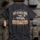Bucket Truck T-Shirt - “My Other Ride Is A Bucket Truck” Utility Crew/Electrician Tee — dark-grey t-shirt, flat-lay product photo | Pressure Tested Co