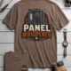 Funny Electrician Tee - "Panel Whisperer" Electrical Worker T-Shirt — espresso t-shirt, flat-lay product photo | Pressure Tested Co