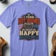 HVAC Technician T-Shirt — "I Turn Hot Rooms Into Happy Rooms" Vintage HVAC Shirt — flo-blue — Flat-lay HVAC Technician T-Shirt — "I Turn Hot Rooms Into Happy Rooms" Vintage HVAC Shirt — flo-blue t-shirt, flat-lay product photo | Pressure Tested Co