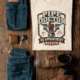 Plumber T-Shirt — "Pipe Doctor. No Appointment Needed" Vintage Work Shirt — ivory — Flat-lay Plumber T-Shirt — "Pipe Doctor. No Appointment Needed" Vintage Work Shirt — ivory t-shirt, flat-lay product photo | Pressure Tested Co