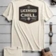 Funny HVAC Tee - "Licensed To Chill" HVAC Technician T-Shirt — ivory t-shirt, flat-lay product photo | Pressure Tested Co