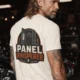 Funny Electrician Tee - "Panel Whisperer" Electrical Worker T-Shirt — ivory t-shirt, model photo | Pressure Tested Co