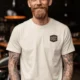 Funny HVAC Tee - "Licensed To Chill" HVAC Technician T-Shirt — ivory t-shirt, model photo | Pressure Tested Co