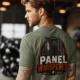Funny Electrician Tee - "Panel Whisperer" Electrical Worker T-Shirt — moss t-shirt, model photo | Pressure Tested Co