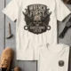 Wrench First Tee — "Wrench First, Questions Later" Mechanic Skull T-Shirt — natural t-shirt, flat-lay product photo | Pressure Tested Co