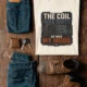 HVAC Technician Tee — “THE COIL WAS DIRTY. SO WAS MY MOOD.” — natural — Flat-lay HVAC Technician Tee — “THE COIL WAS DIRTY. SO WAS MY MOOD.” — natural t-shirt, flat-lay product photo | Pressure Tested Co