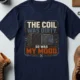 HVAC Technician Tee — “THE COIL WAS DIRTY. SO WAS MY MOOD.” — navy — Flat-lay HVAC Technician Tee — “THE COIL WAS DIRTY. SO WAS MY MOOD.” — navy t-shirt, flat-lay product photo | Pressure Tested Co