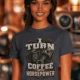 Mechanic Technician T-Shirt — "I Turn Coffee Into Horsepower" Vintage Work Shirt — navy — Model Mechanic Technician T-Shirt — "I Turn Coffee Into Horsepower" Vintage Work Shirt — navy t-shirt, model photo | Pressure Tested Co