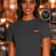 Funny Electrician Tee - "Panel Whisperer" Electrical Worker T-Shirt — navy t-shirt, model photo | Pressure Tested Co