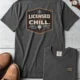 Funny HVAC Tee - "Licensed To Chill" HVAC Technician T-Shirt — pepper t-shirt, flat-lay product photo | Pressure Tested Co