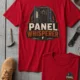 Funny Electrician Tee - "Panel Whisperer" Electrical Worker T-Shirt — red t-shirt, flat-lay product photo | Pressure Tested Co