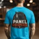 Funny Electrician Tee - "Panel Whisperer" Electrical Worker T-Shirt — sapphire t-shirt, model photo | Pressure Tested Co