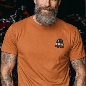 Funny Electrician Tee - "Panel Whisperer" Electrical Worker T-Shirt — yam t-shirt, model photo | Pressure Tested Co