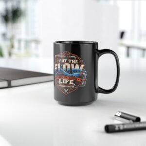 Plumber "I Put the Flow Back in Your Life" Black Coffee Mug (11oz, 15oz) - Image 5