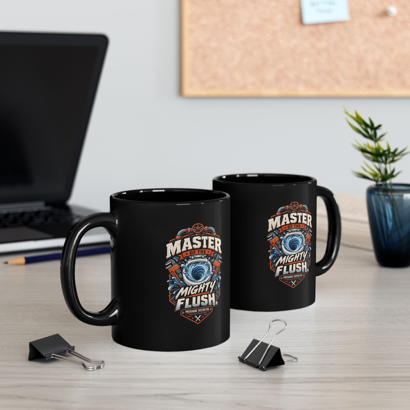 Master of the Mighty Flush Mug — Funny Plumber Toilet Humor Coffee Cup - Image 13