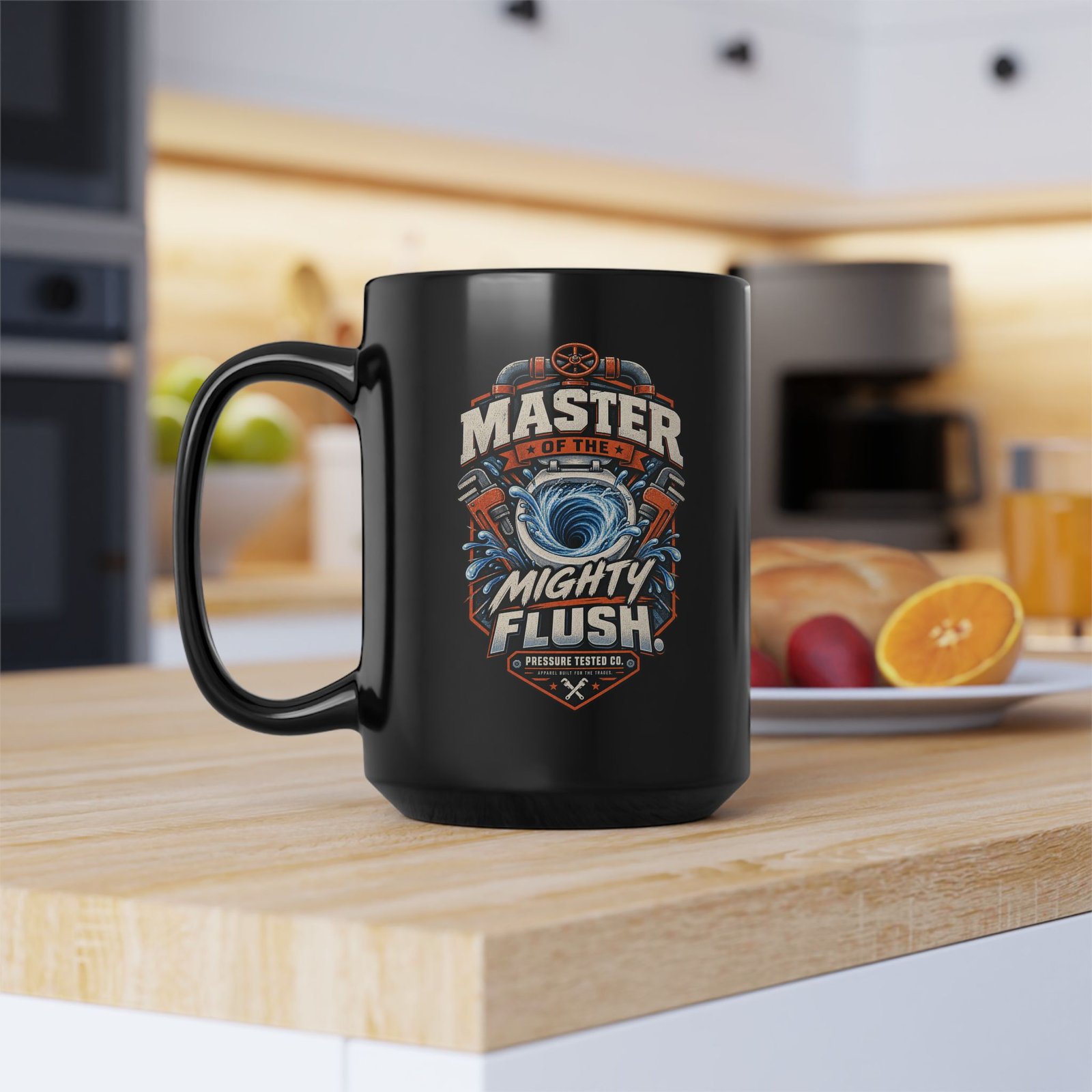 Master of the Mighty Flush Mug — Funny Plumber Toilet Humor Coffee Cup - Image 4