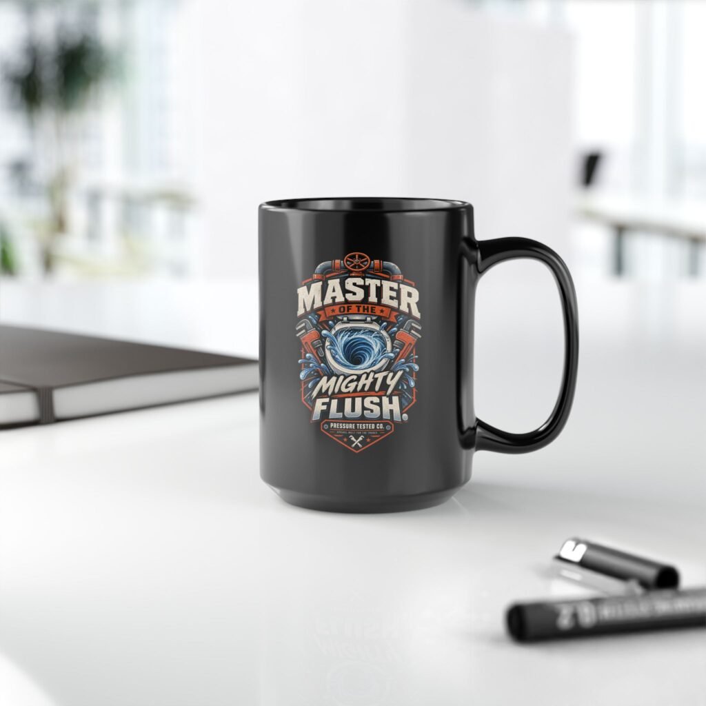 Master of the Mighty Flush Mug — Funny Plumber Toilet Humor Coffee Cup