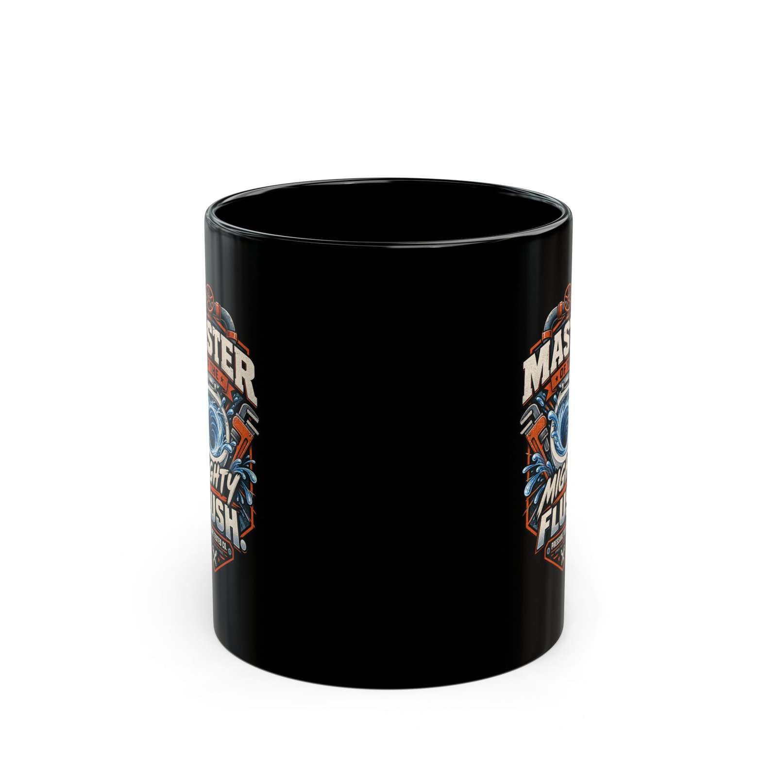 Master of the Mighty Flush Mug — Funny Plumber Toilet Humor Coffee Cup - Image 14