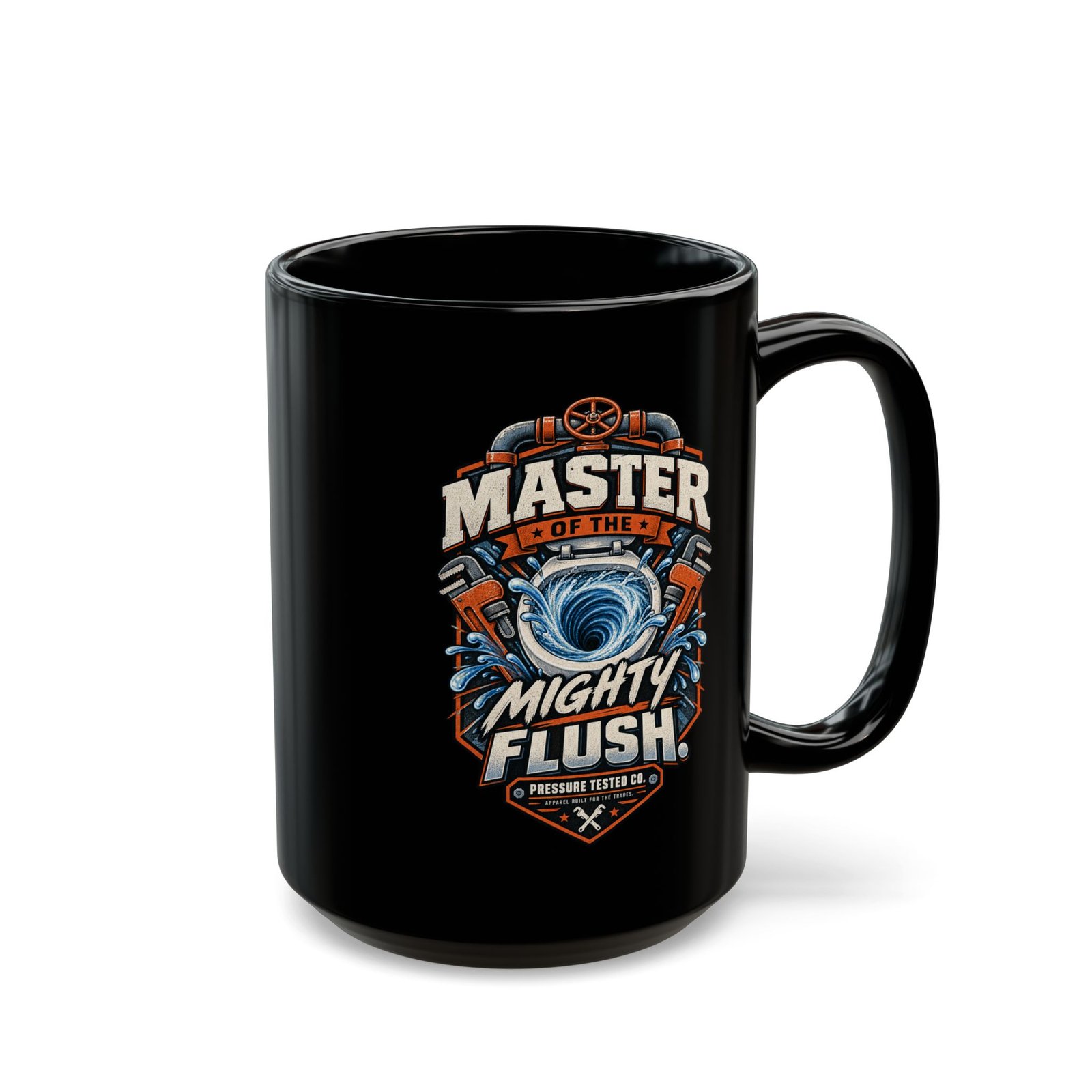Master of the Mighty Flush Mug — Funny Plumber Toilet Humor Coffee Cup - Image 6
