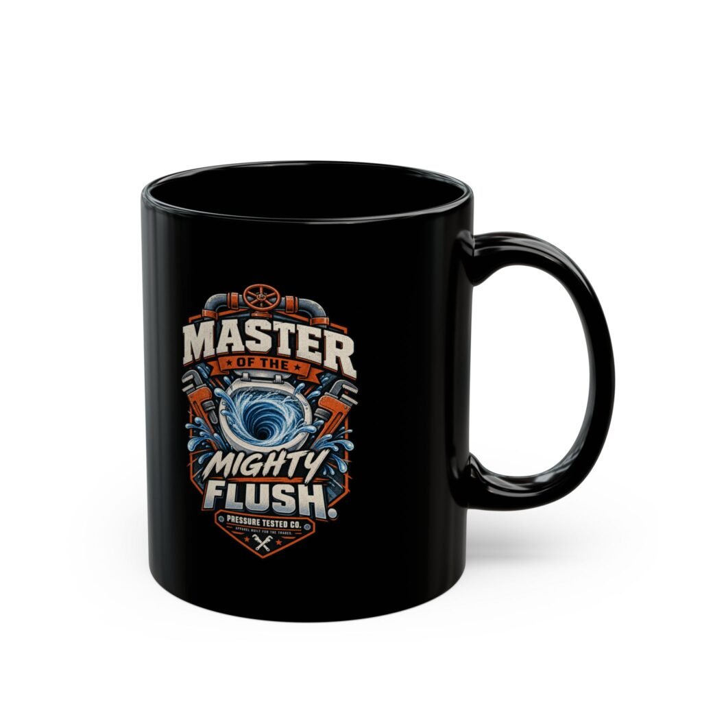 Master of the Mighty Flush Mug — Funny Plumber Toilet Humor Coffee Cup