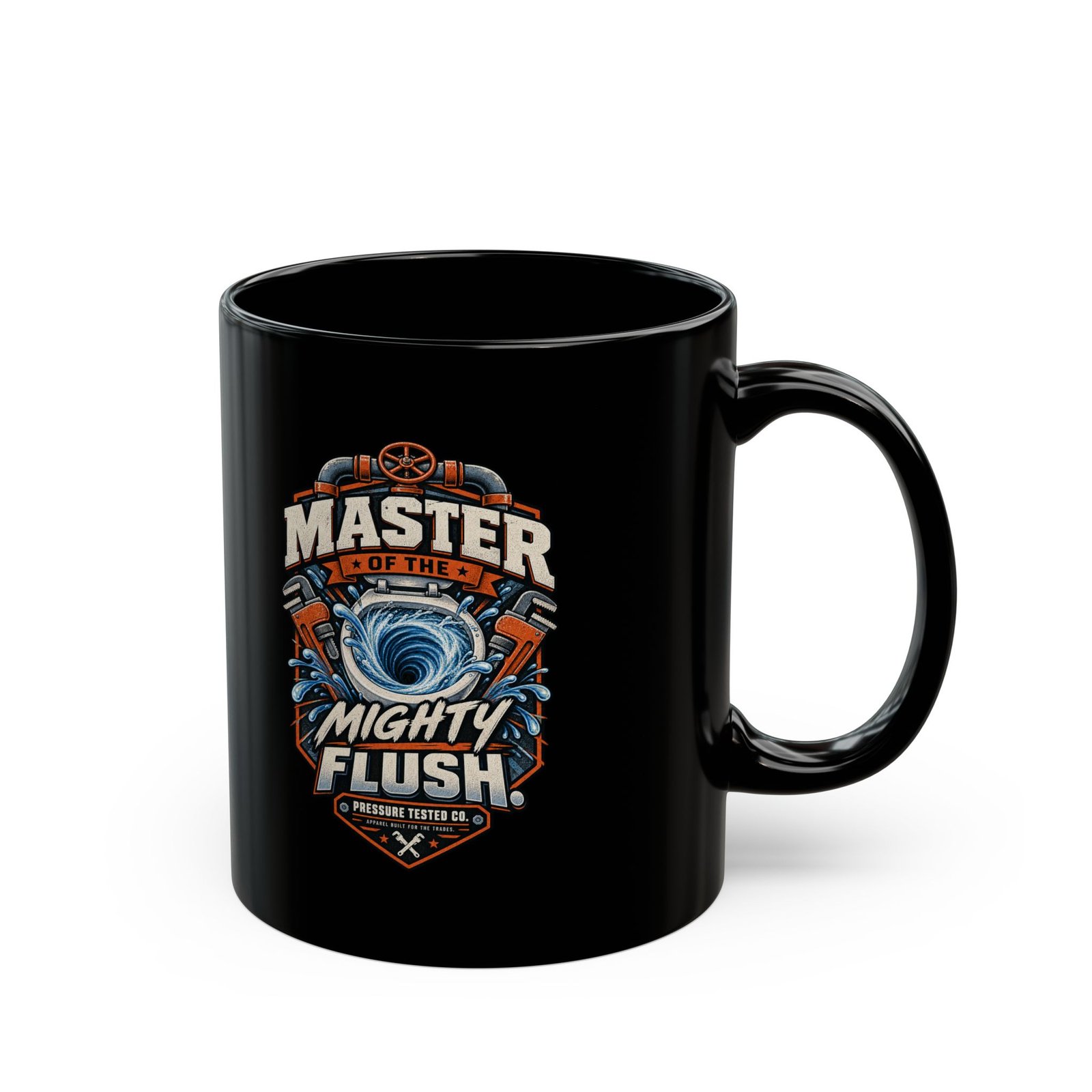 Master of the Mighty Flush Mug — Funny Plumber Toilet Humor Coffee Cup - Image 8