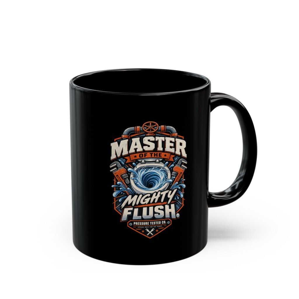 Master of the Mighty Flush Mug — Funny Plumber Toilet Humor Coffee Cup