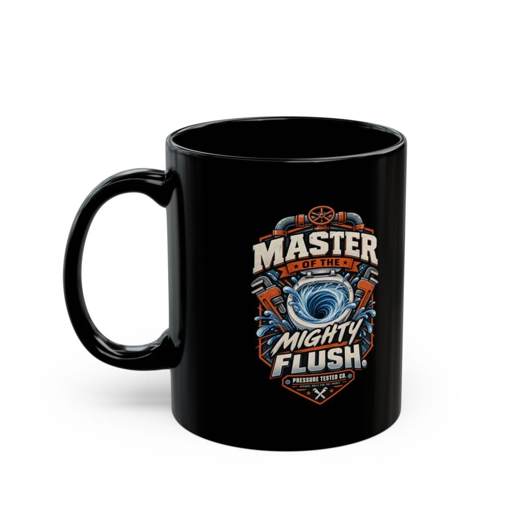 Master of the Mighty Flush Mug — Funny Plumber Toilet Humor Coffee Cup