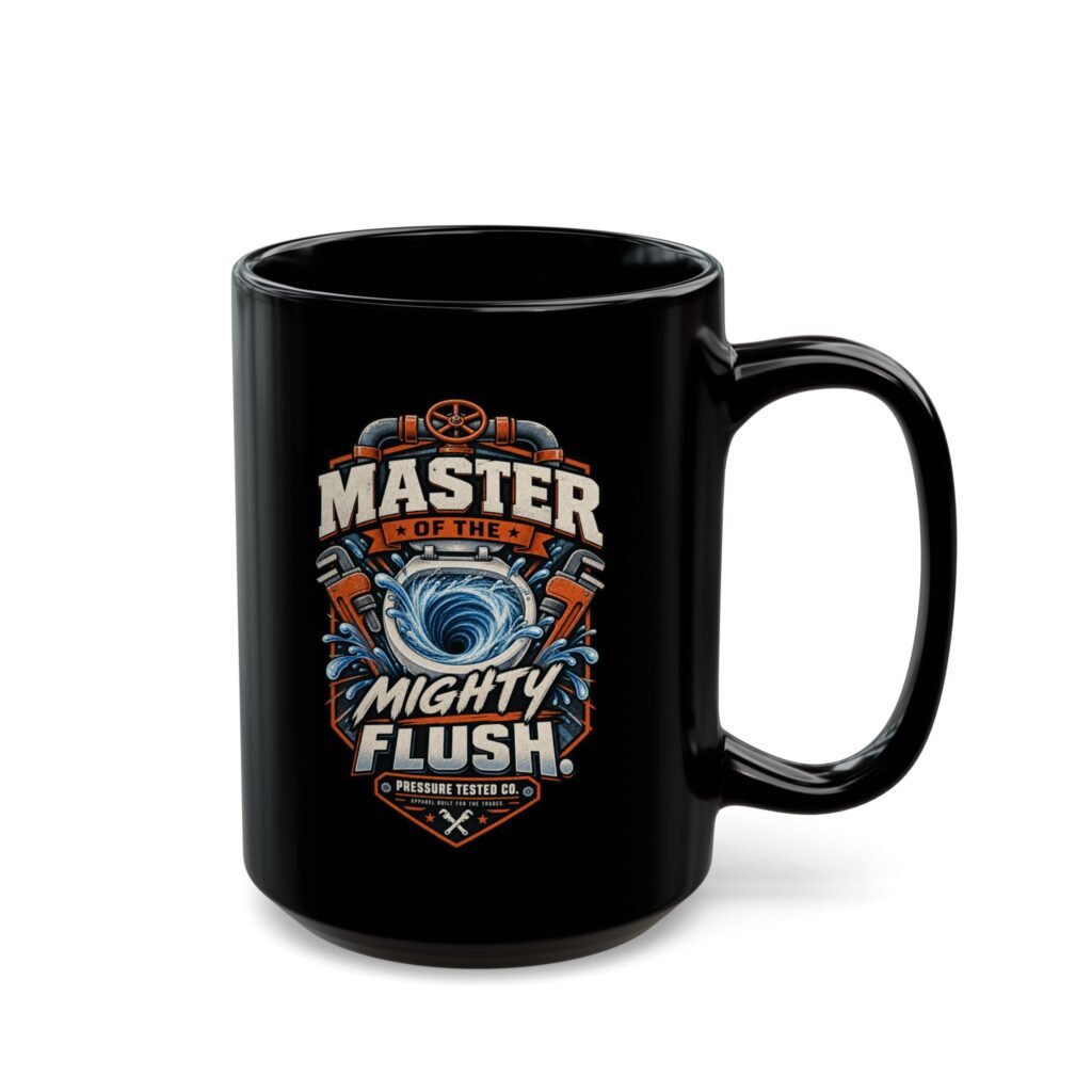 Master of the Mighty Flush Mug — Funny Plumber Toilet Humor Coffee Cup