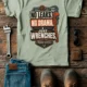 "No Leaks, No Drama, Just Wrenches" Vintage Plumbing Tee — bay t-shirt, flat-lay product photo | Pressure Tested Co