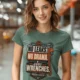 "No Leaks, No Drama, Just Wrenches" Vintage Plumbing Tee — blue-spruce t-shirt, model photo | Pressure Tested Co