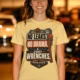 "No Leaks, No Drama, Just Wrenches" Vintage Plumbing Tee — butter t-shirt, model photo | Pressure Tested Co