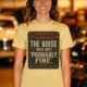 Warning Sign T-Shirt — "The Noise Was Not 'Probably Fine'" Vintage Graphic Tee — butter t-shirt, model photo | Pressure Tested Co