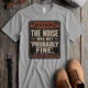 Warning Sign T-Shirt — "The Noise Was Not 'Probably Fine'" Vintage Graphic Tee — pepper t-shirt, flat-lay product photo | Pressure Tested Co