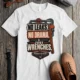 "No Leaks, No Drama, Just Wrenches" Vintage Plumbing Tee — white t-shirt, flat-lay product photo | Pressure Tested Co