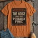 Warning Sign T-Shirt — "The Noise Was Not 'Probably Fine'" Vintage Graphic Tee — yam t-shirt, flat-lay product photo | Pressure Tested Co