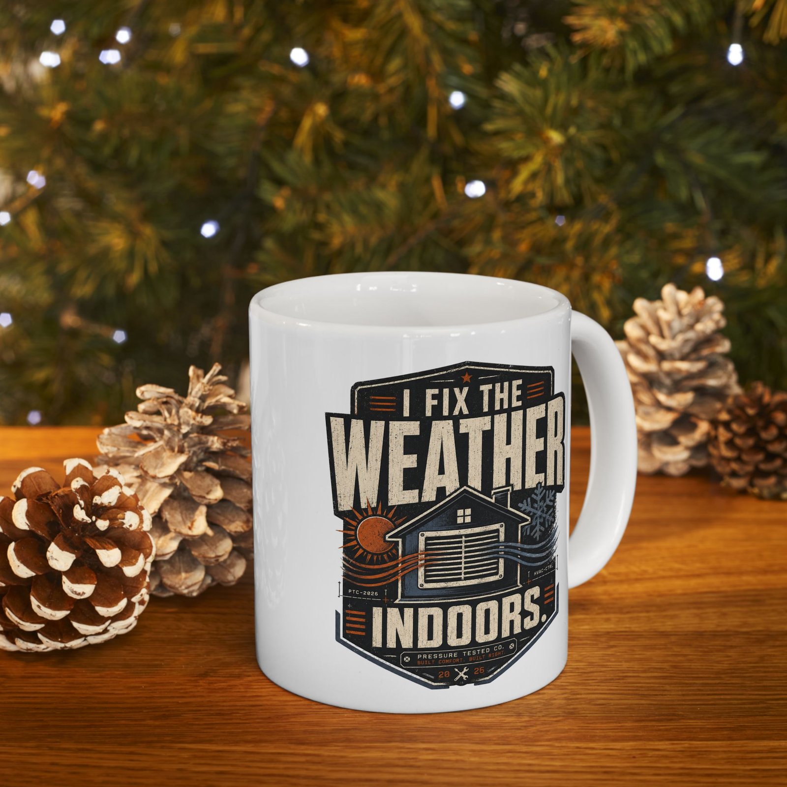 HVAC Technician Mug — "I Fix The Weather Indoors" Ceramic Coffee Cup (11oz/15oz) - Image 3
