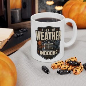 HVAC Technician Mug — "I Fix The Weather Indoors" Ceramic Coffee Cup (11oz/15oz) - Image 2