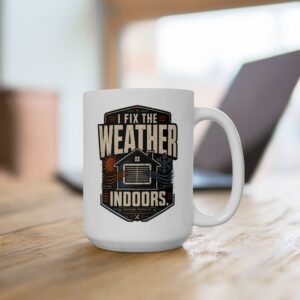 HVAC Technician Mug — "I Fix The Weather Indoors" Ceramic Coffee Cup (11oz/15oz) - Image 4