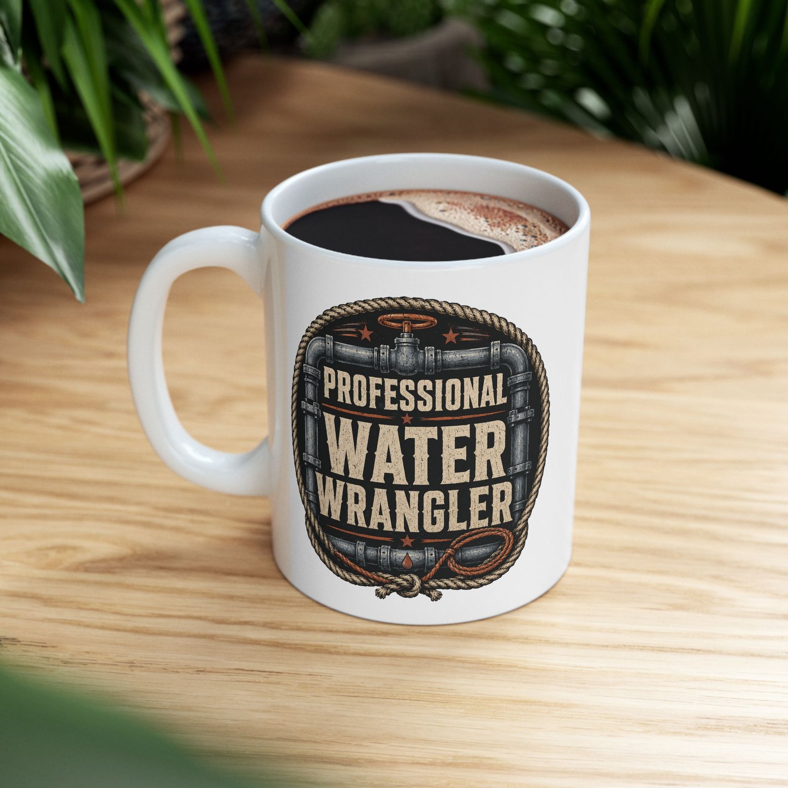 Plumber's Pride Ceramic Mug — "Professional Water Wrangler" Design (11oz / 15oz) - Image 2