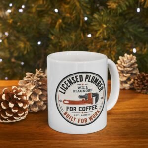 Licensed Plumber Coffee Mug – "Will Diagnose for Coffee" 11oz or 15oz - Image 8