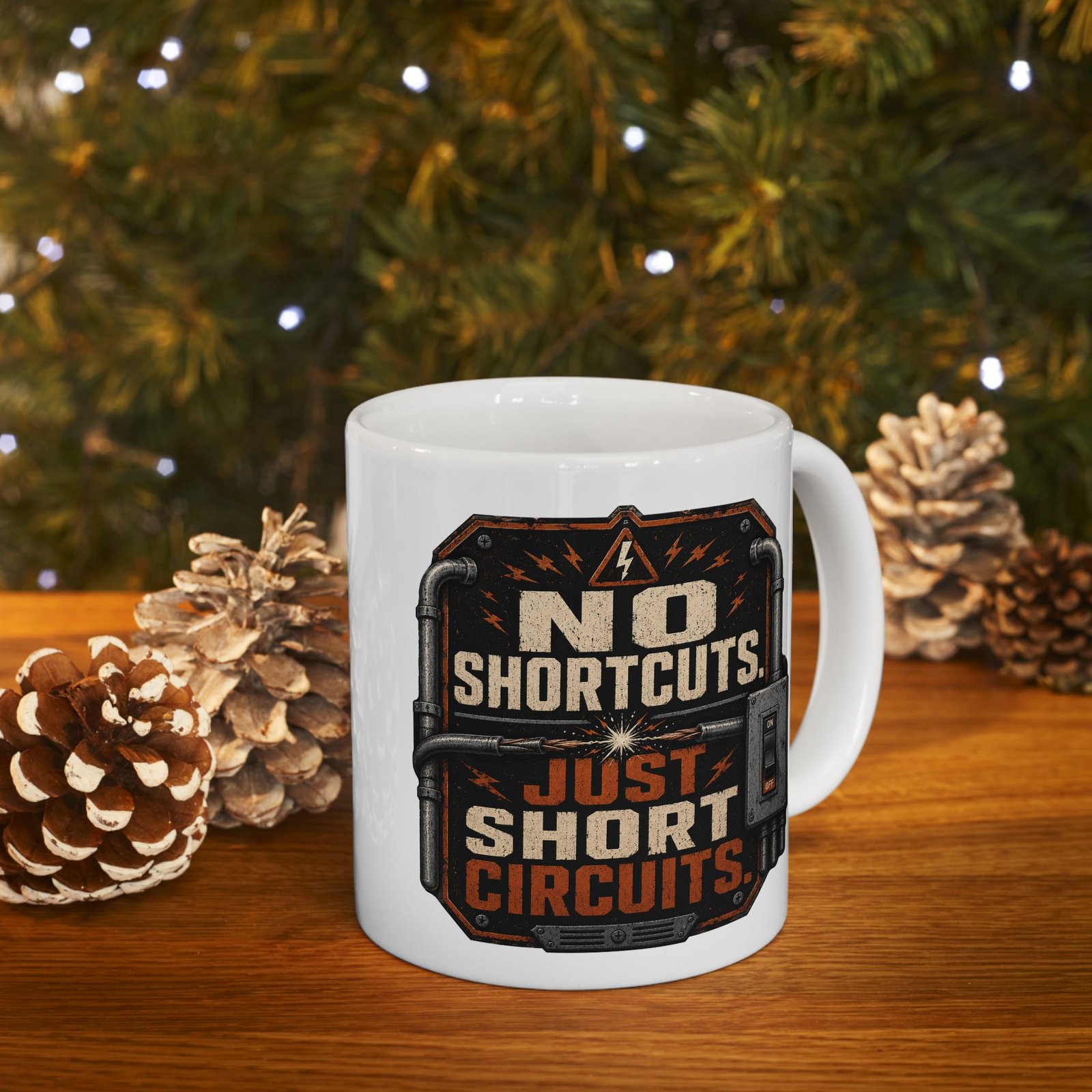 Electrician Ceramic Mug — Vintage Industrial Shop Design (11oz / 15oz) - Image 3