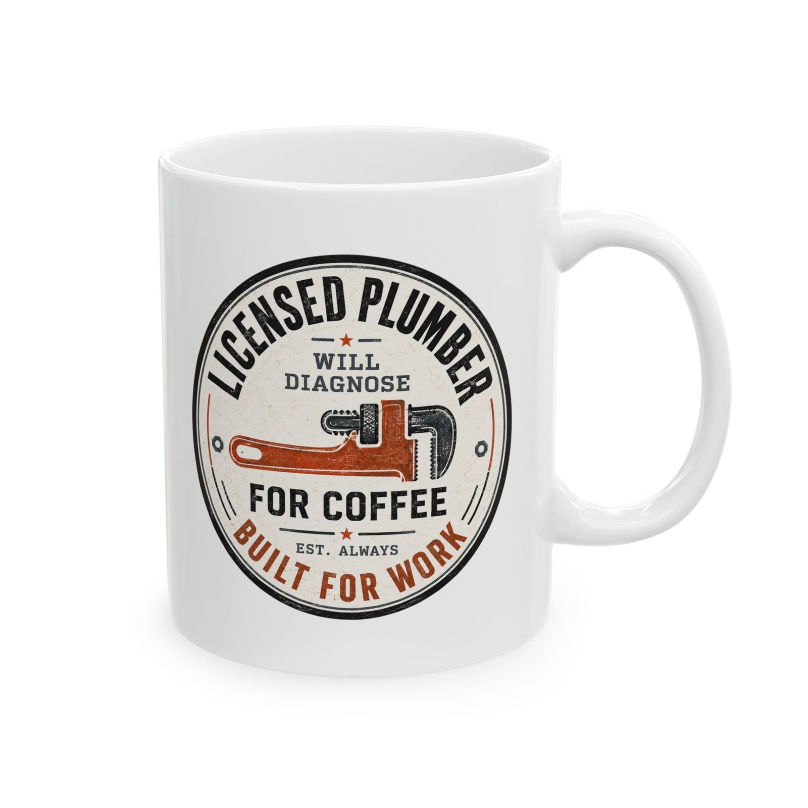 Licensed Plumber Coffee Mug – "Will Diagnose for Coffee" 11oz or 15oz - Image 5