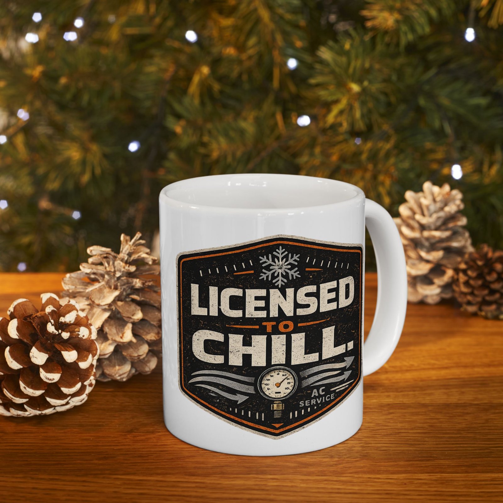 Humorous HVAC Technician Mug — "Licensed To Chill" Ceramic Coffee Cup (11oz/15oz) - Image 3