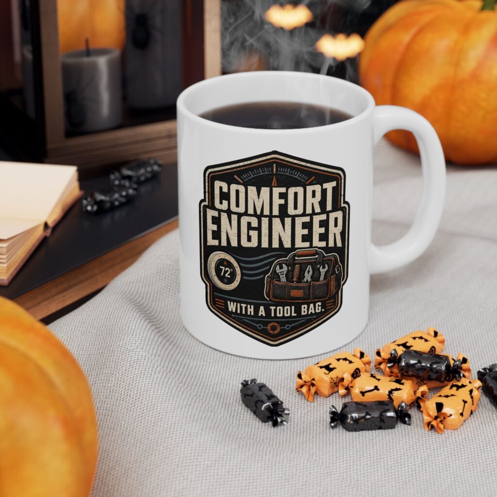 Comfort Engineer Ceramic Mug — Funny HVAC Technician Coffee Gift (11oz, 15oz)